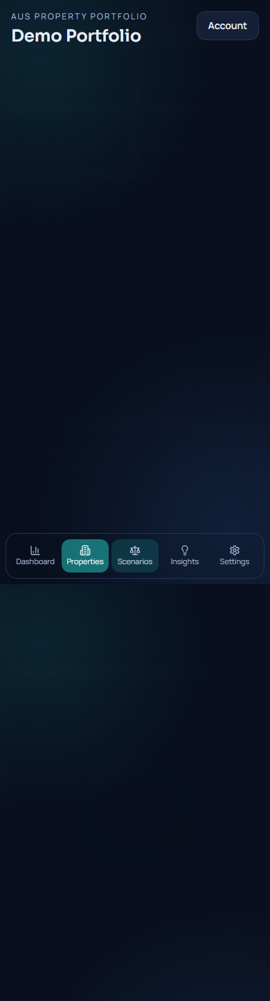 Scenarios screenshot